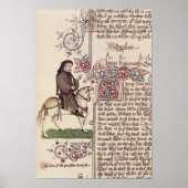 Portret van Geoffrey Chaucer-facsimile van Poster (Voorkant)
