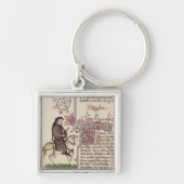 Portret van Geoffrey Chaucer-facsimile van Sleutelhanger (Voorkant)