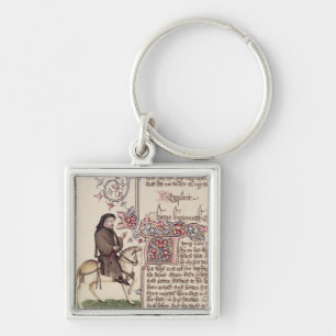 Portret van Geoffrey Chaucer-facsimile van Sleutelhanger
