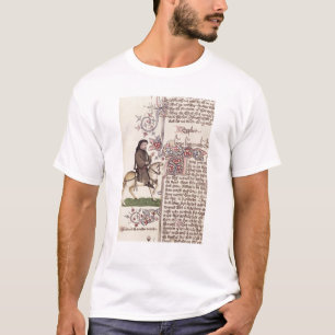 Portret van Geoffrey Chaucer-facsimile van T-shirt