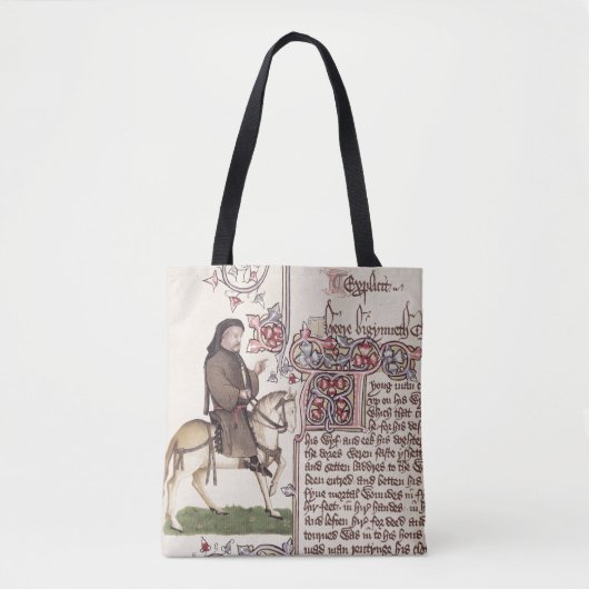 Portret van Geoffrey Chaucer-facsimile van Tote Bag (Voorkant)