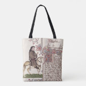 Portret van Geoffrey Chaucer-facsimile van Tote Bag (Achterkant)
