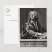 Portret van Georg Philipp Telemann Briefkaart (Voorkant / Achterkant)