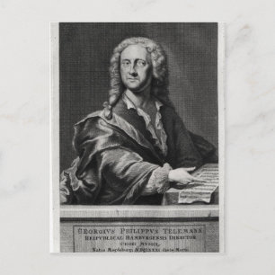 Portret van Georg Philipp Telemann Briefkaart