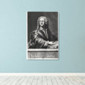 Portret van Georg Philipp Telemann Canvas Afdruk (Insitu (Houten vloer))