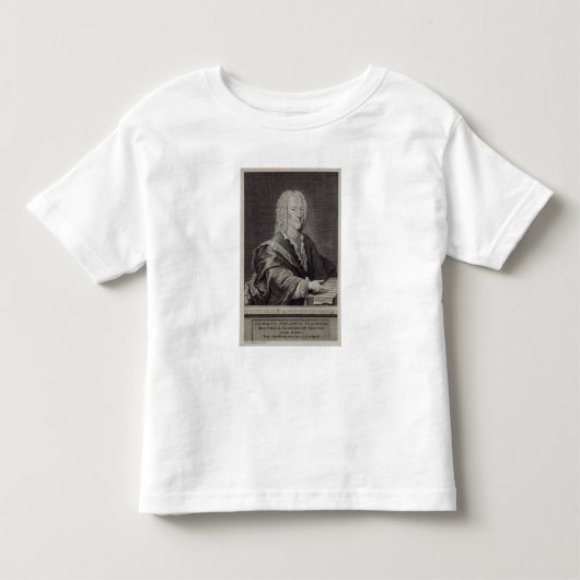 Portret van Georg Philipp Telemann Kinder Shirts (Voorkant)