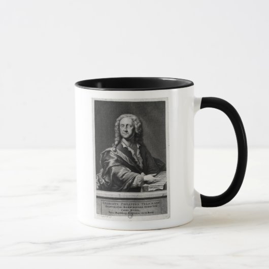 Portret van Georg Philipp Telemann Mok (Rechts)