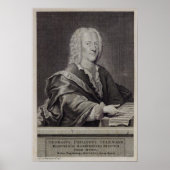 Portret van Georg Philipp Telemann Poster (Voorkant)