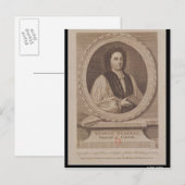 Portret van George Berkeley Bishop Briefkaart (Voorkant / Achterkant)