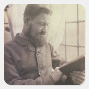 Portret van George Bernard Shaw (1856-1950) als Y Vierkante Sticker