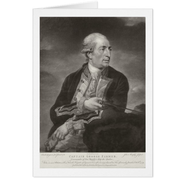 Portret van George Farmer (1732-79) Kapitein HMS (Voorkant)