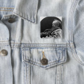 Portret van George Frederick Watts Vierkante Button 5,1 Cm (In situ)