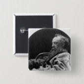 Portret van George Frederick Watts Vierkante Button 5,1 Cm (Voorkant /achterkant)