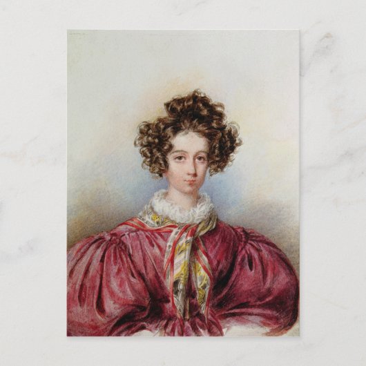 Portret van George Sand 1830 Briefkaart (Voorkant)