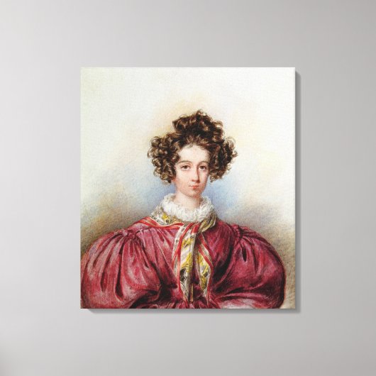 Portret van George Sand 1830 Canvas Afdruk (Voorkant)