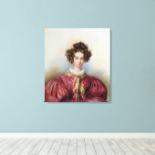 Portret van George Sand 1830 Canvas Afdruk (Insitu (Houten vloer))