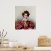 Portret van George Sand 1830 Poster (Keuken)