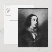 Portret van George Sand, 1838 Briefkaart (Voorkant / Achterkant)