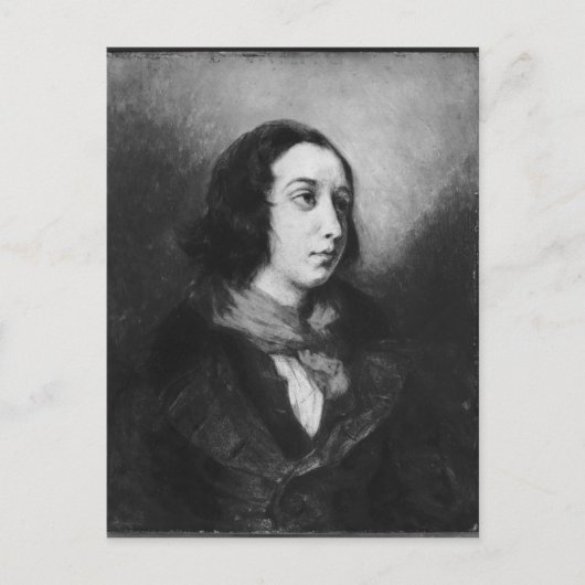 Portret van George Sand, 1838 Briefkaart (Voorkant)
