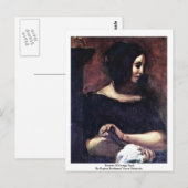 Portret van George Sand Briefkaart (Voorkant / Achterkant)
