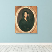 Portret van George Sand Canvas Afdruk (Insitu (Houten vloer))
