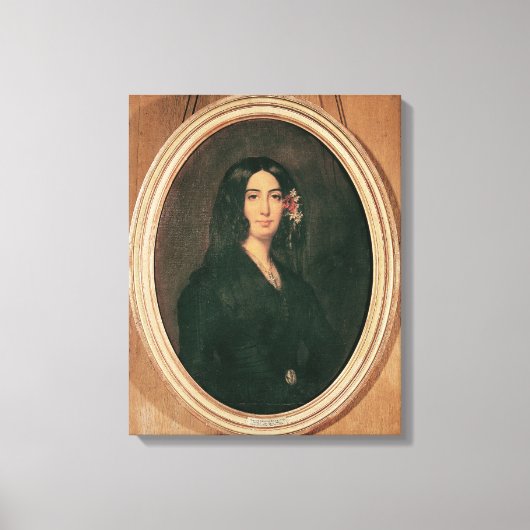 Portret van George Sand Canvas Afdruk (Voorkant)