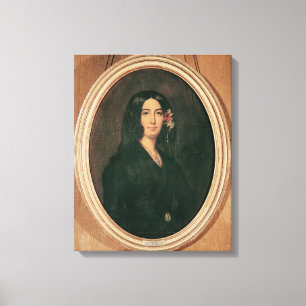 Portret van George Sand Canvas Afdruk