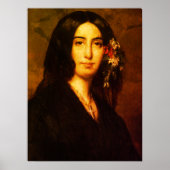 Portret van George Sand door Auguste Charpentier Poster (Voorkant)