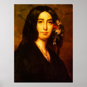 Portret van George Sand door Auguste Charpentier Poster