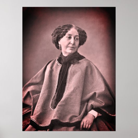 Portret van George Sand door Nadar Poster (Voorkant)