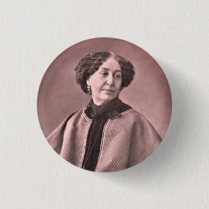 Portret van George Sand door Nadar Ronde Button 3,2 Cm
