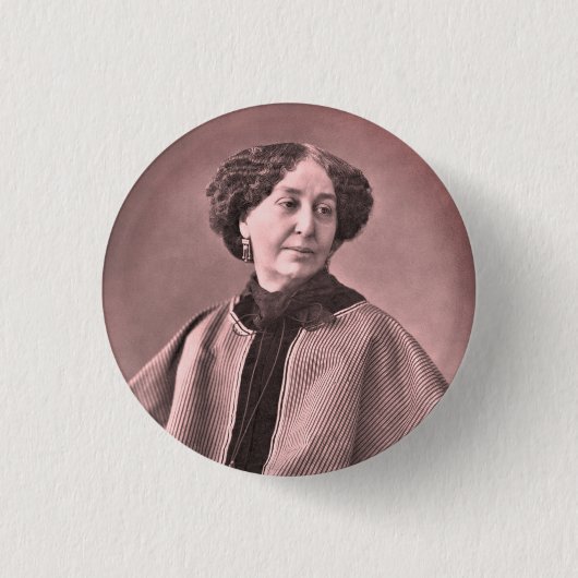Portret van George Sand door Nadar Ronde Button 3,2 Cm (Voorkant)