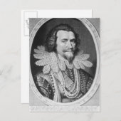 Portret van George Villiers Briefkaart (Voorkant / Achterkant)