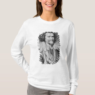 Portret van George Villiers T-shirt