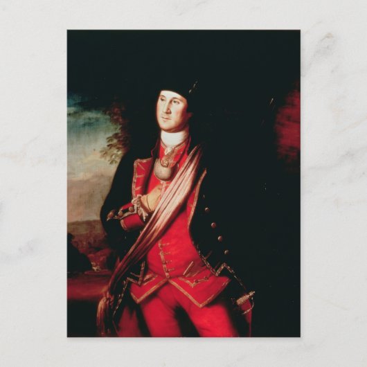 Portret van George Washington 1772 Briefkaart (Voorkant)