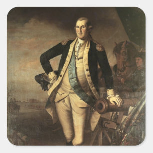 Portret van George Washington, 1779 Vierkante Sticker