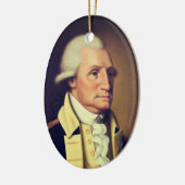 Portret van George Washington (1790) Keramisch Ornament (Links)