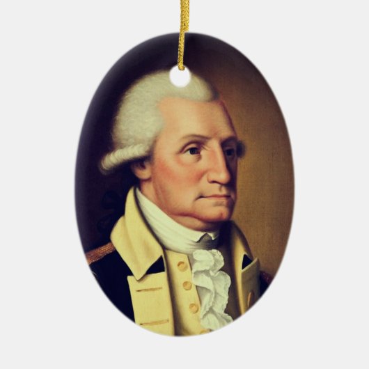 Portret van George Washington (1790) Keramisch Ornament (Voorkant)