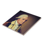 Portret van George Washington (1790) Tegeltje (Zijkant)