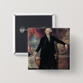 Portret van George Washington, 1796 Vierkante Button 5,1 Cm (Voorkant /achterkant)