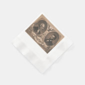 Portret van George Washington en Abraham Lincoln Servetten (Hoek)