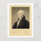 Portret van George Washington, gegraveerd door Wil Briefkaart (Voorkant)