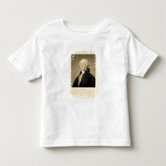 Portret van George Washington, gegraveerd door Wil Kinder Shirts (Voorkant)