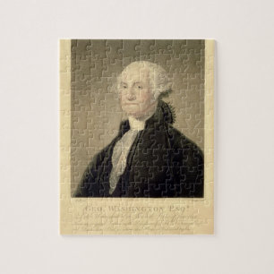Portret van George Washington, gegraveerd door Wil Legpuzzel
