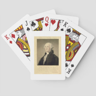 Portret van George Washington, gegraveerd door Wil Pokerkaarten