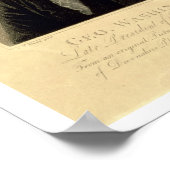 Portret van George Washington, gegraveerd door Wil Poster (Hoek)