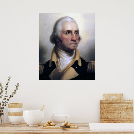 Portret van George Washington Poster (Keuken)