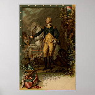 Portret van George Washington Poster