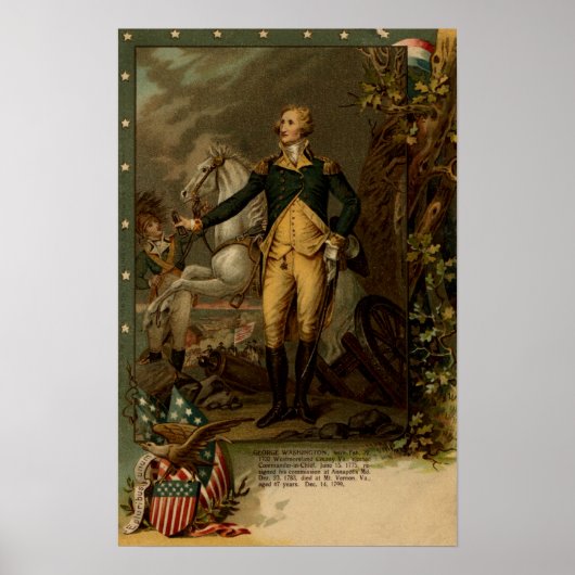 Portret van George Washington Poster (Voorkant)