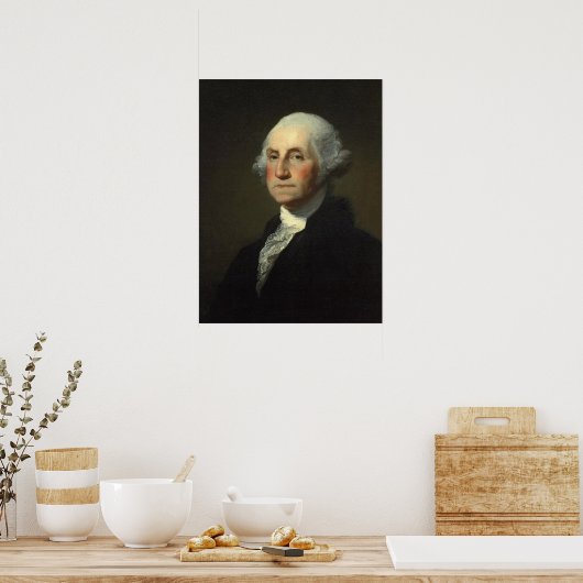 "Portret van George Washington" Poster (Keuken)